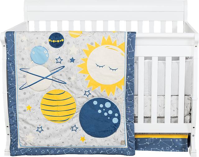 Planetary Slumbers Yellow 3 Pc Baby Bedding Set - Thumbnail - Image 3