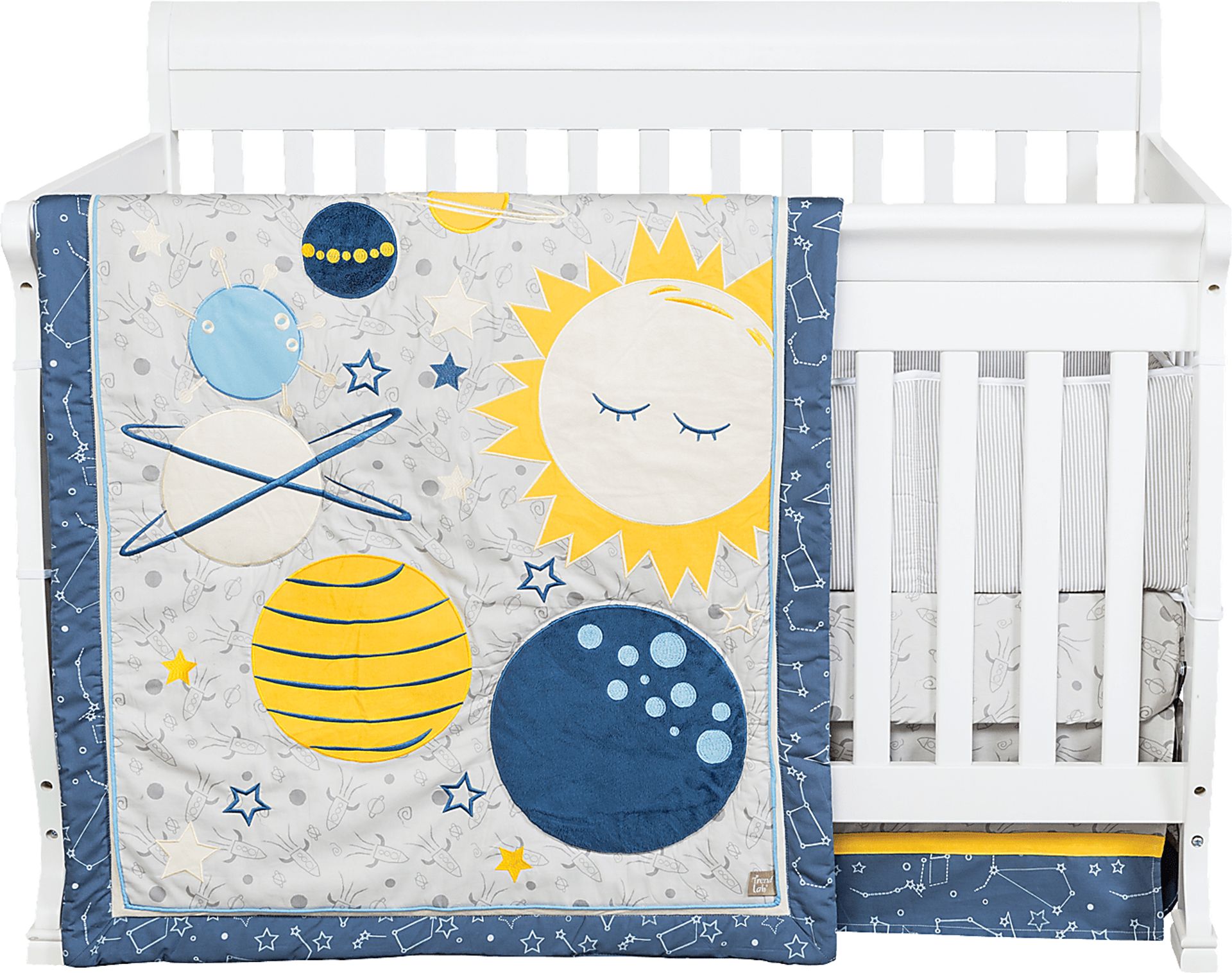 Planetary Slumbers Yellow 3 Pc Baby Bedding Set - Image 3
