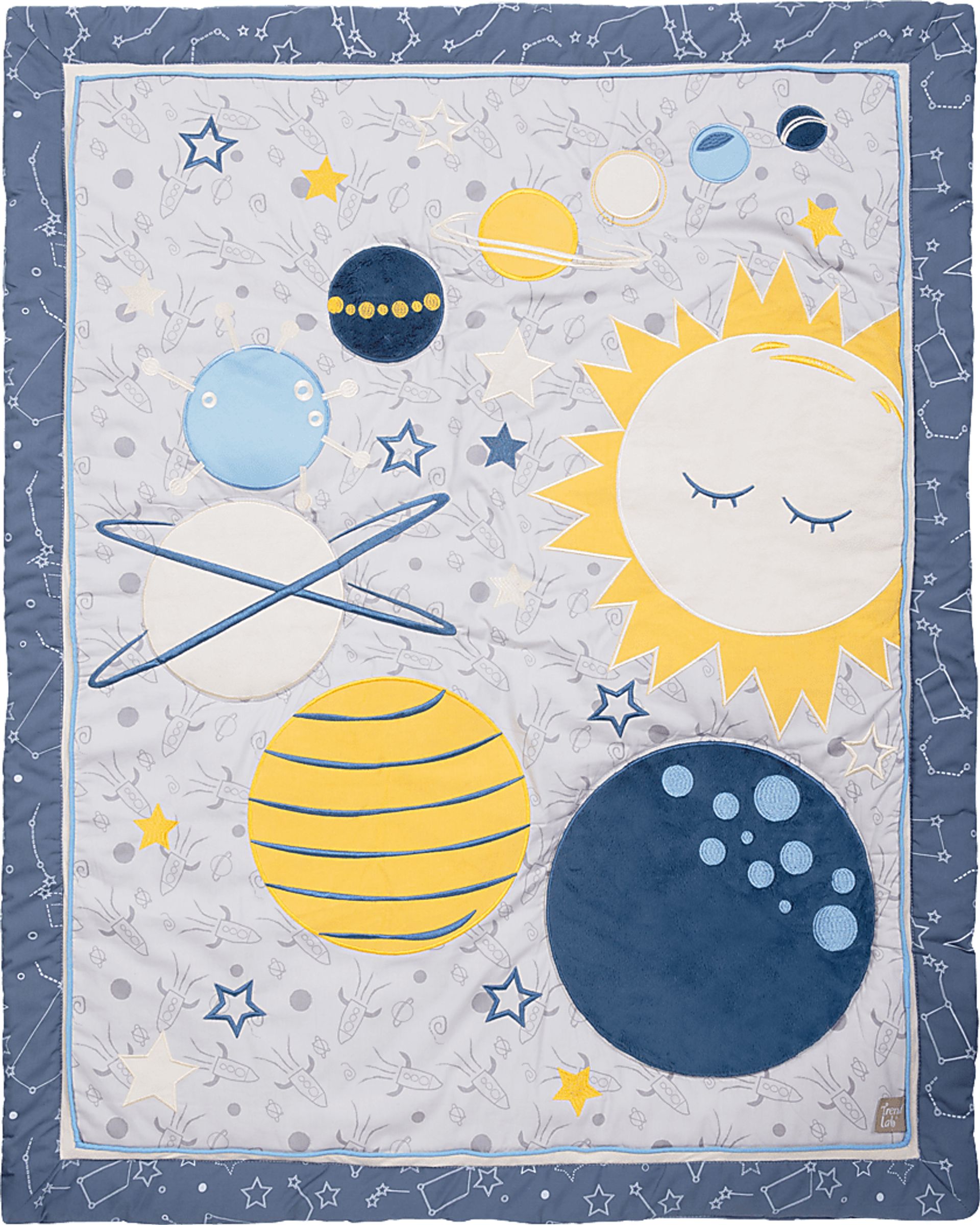 Planetary Slumbers Yellow 3 Pc Baby Bedding Set - Image 4
