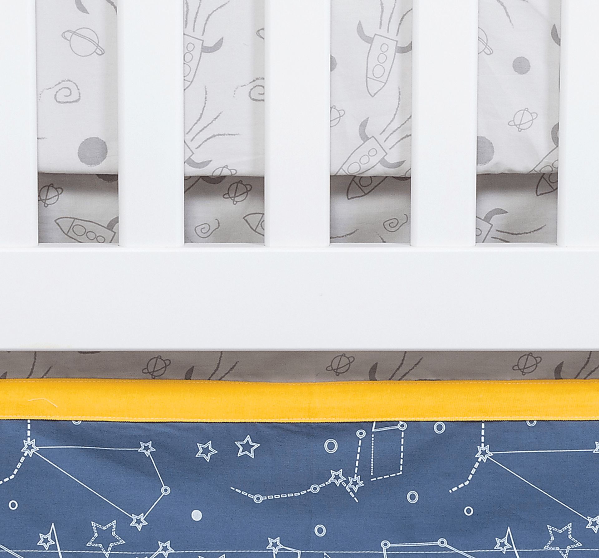 Planetary Slumbers Yellow 3 Pc Baby Bedding Set - Image 7