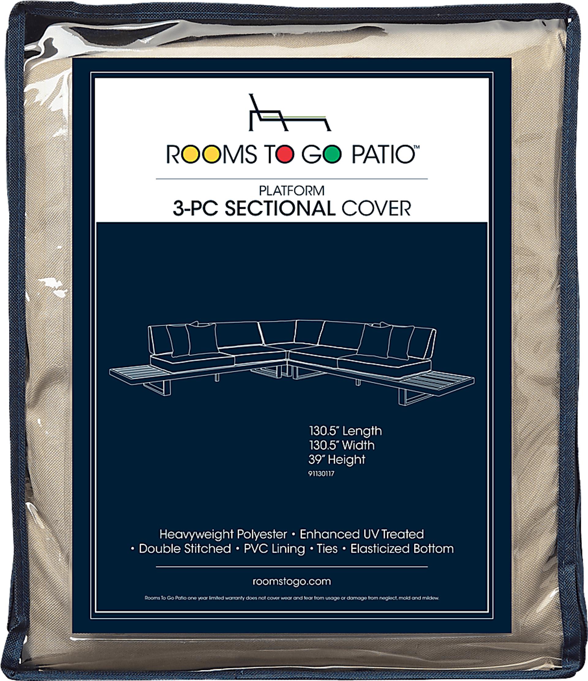 Platform 3 Pc Patio Sectional Cover