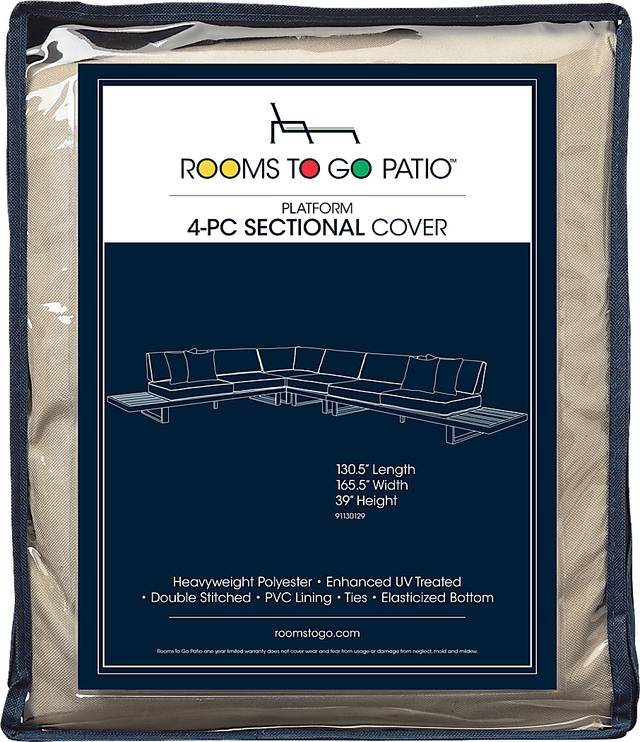 Platform 4 Pc Patio Sectional Cover - Thumbnail - Image 1