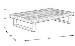 Fifth & Shore Platform Tan Light Wood Teak Outdoor Cocktail Table ...