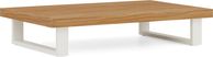 Fifth & Shore Platform Tan Light Wood Teak Outdoor Cocktail Table ...