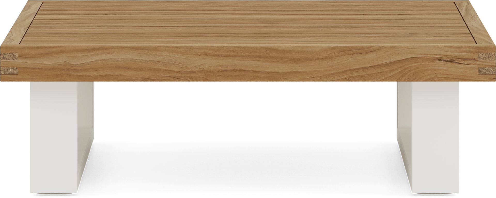 Platform Teak Outdoor Side Table - Image 2
