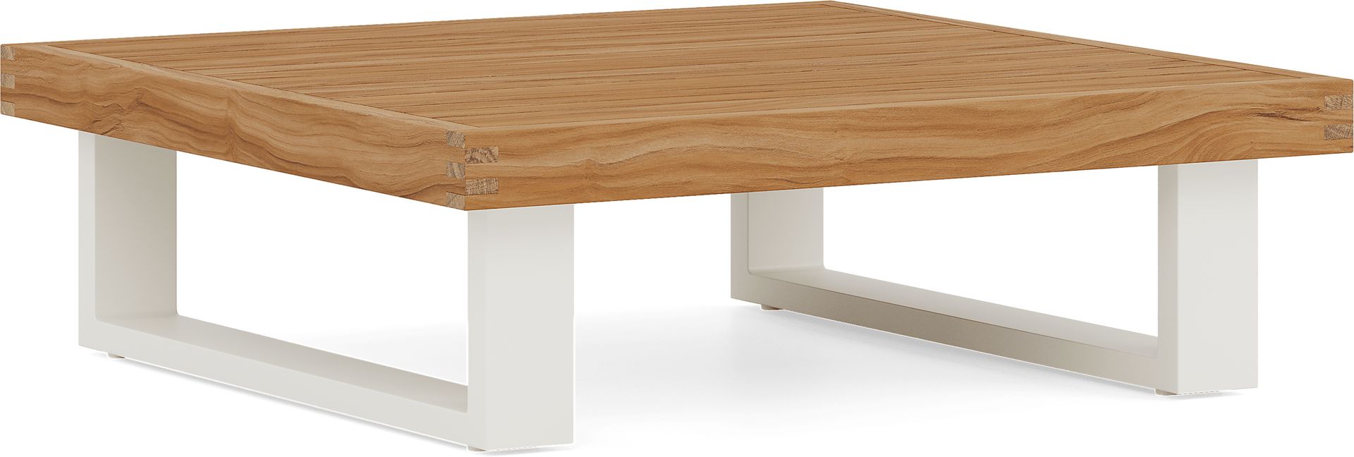 Platform Teak Outdoor Side Table - Image 1