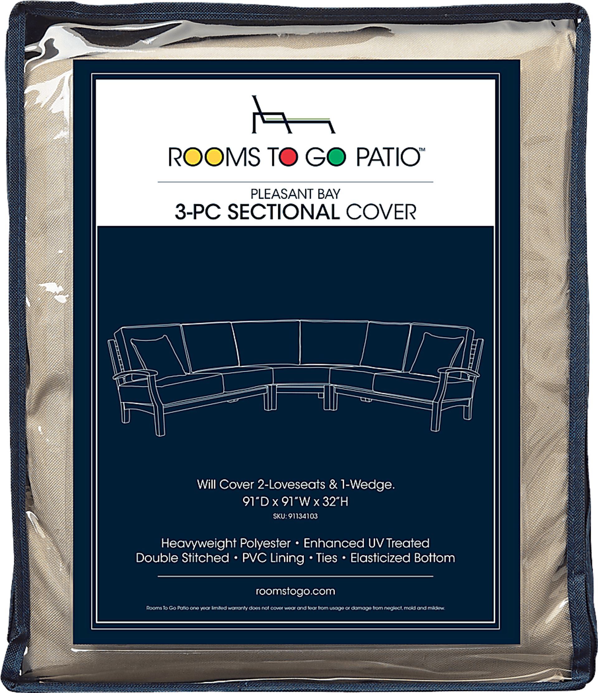 Pleasant Bay 3 Pc Patio Sectional Cover - Image 1