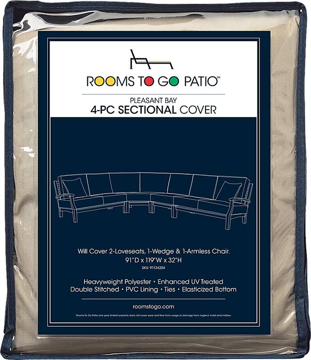 Pleasant Bay 4 Pc Patio Sectional Cover - Thumbnail - Image 1