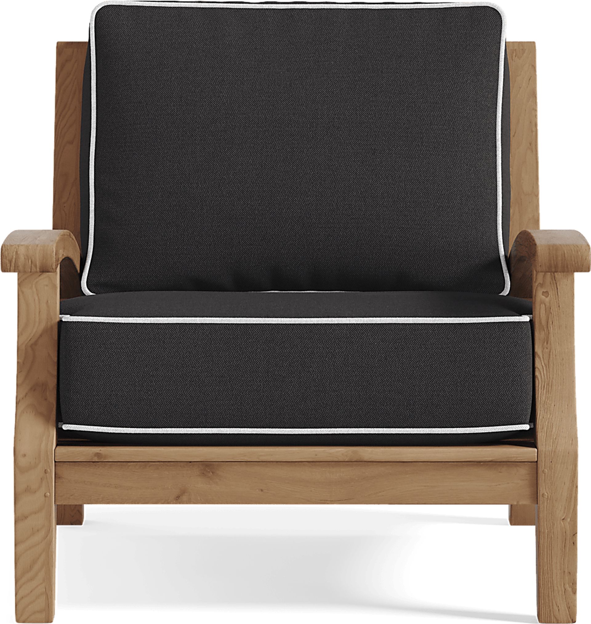 Pleasant Bay Teak 4 Pc Outdoor Seating Set with Charcoal Cushions - Image 5