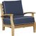 Pleasant Bay Teak Outdoor Chair with Denim Cushions