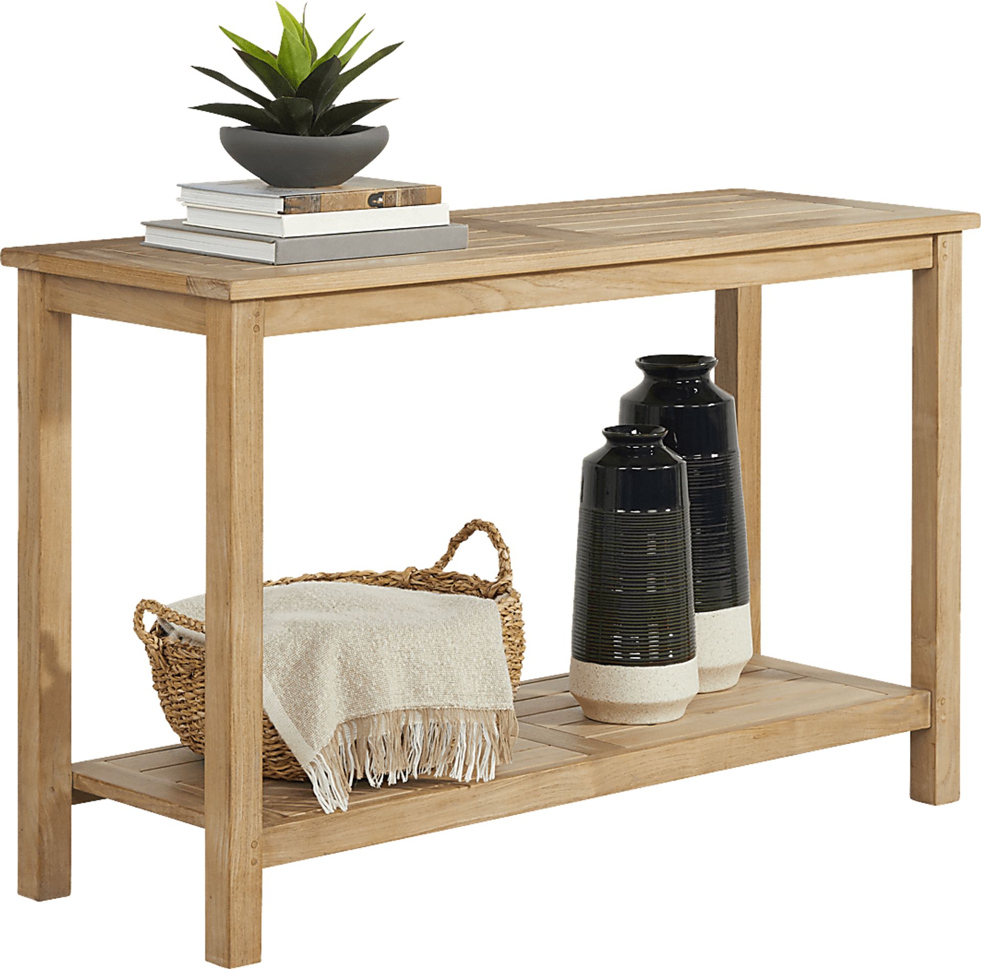 Pleasant Bay Teak Outdoor Console Table - Image 3