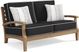 Pleasant Bay Teak Outdoor Loveseat with Charcoal Cushions