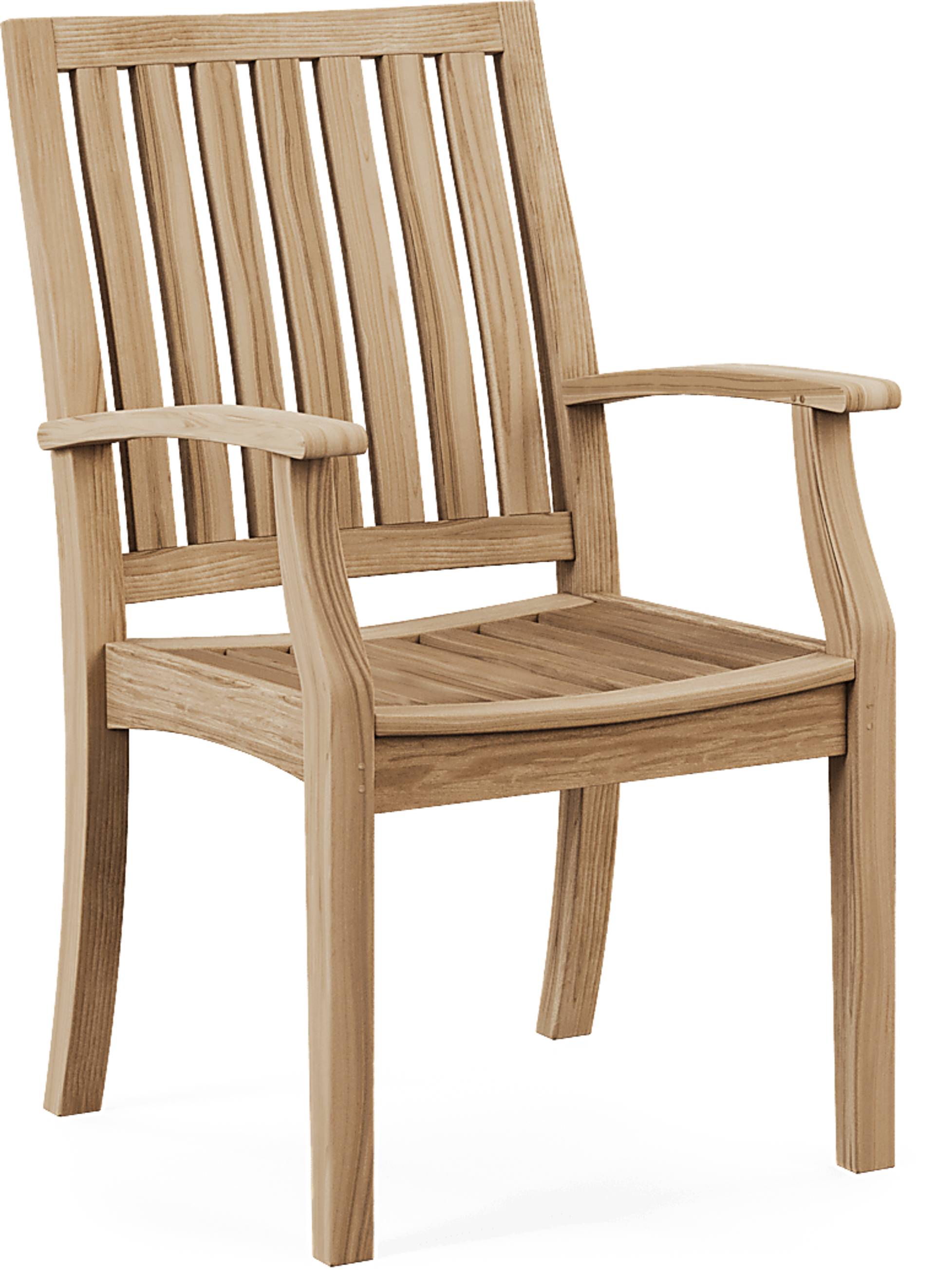 slat back arm chair