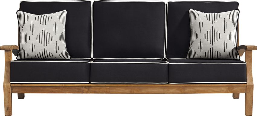 Pleasant Bay Teak Outdoor Sofa with Charcoal Cushions