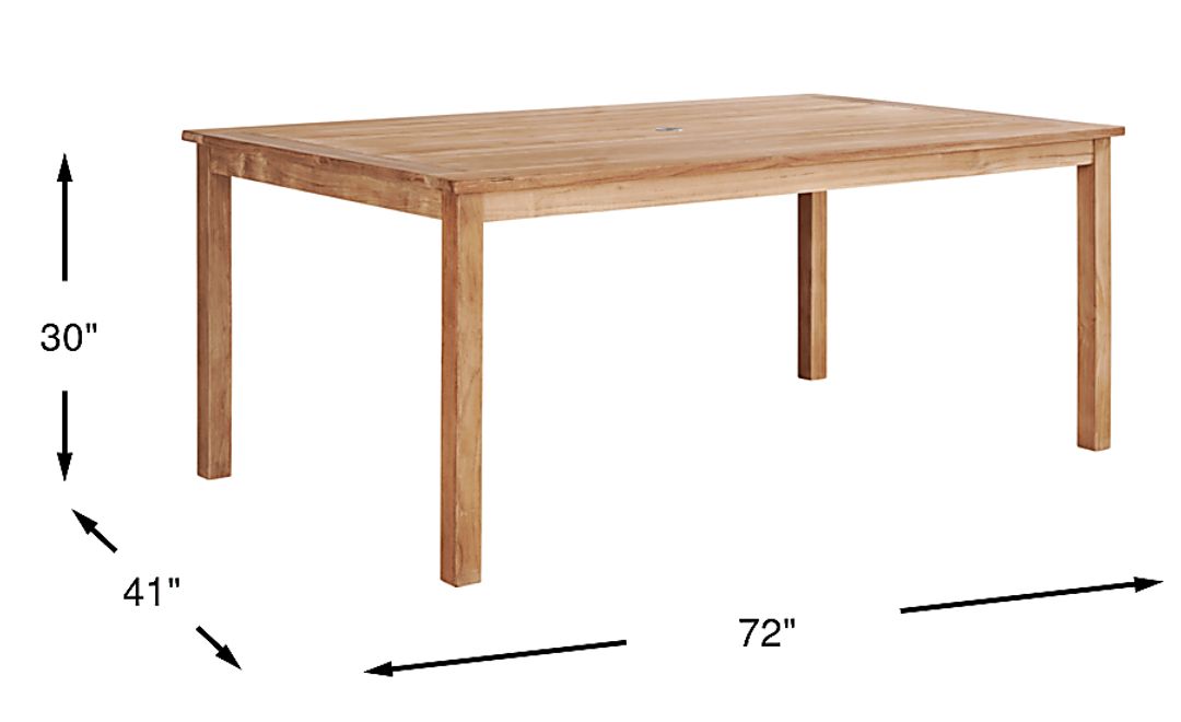 Pleasant Bay Teak Rectangle Outdoor Dining Table
