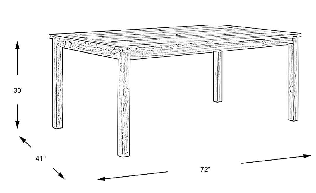 Pleasant Bay Teak Rectangle Outdoor Dining Table