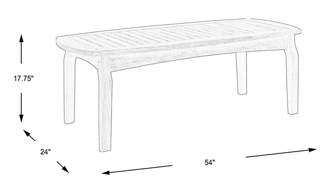 Pleasant Bay Teak Outdoor Cocktail Table