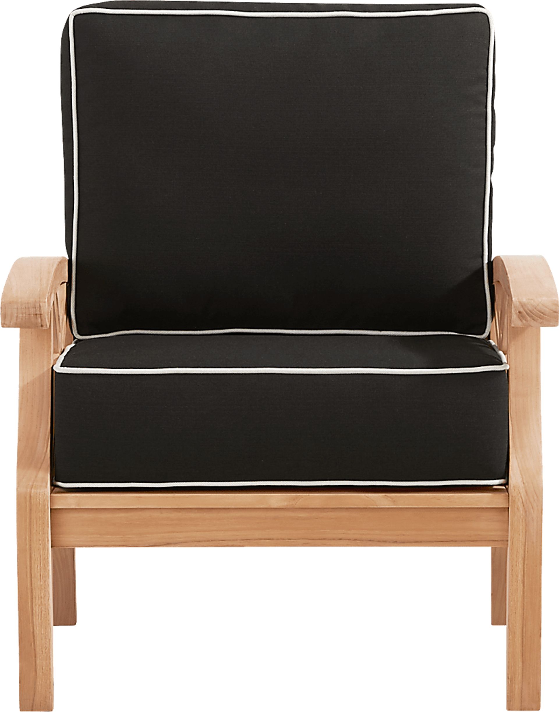 Pleasant Bay Woven Teak 4 Pc Outdoor Loveseat Seating Set with Charcoal Cushions - Image 6