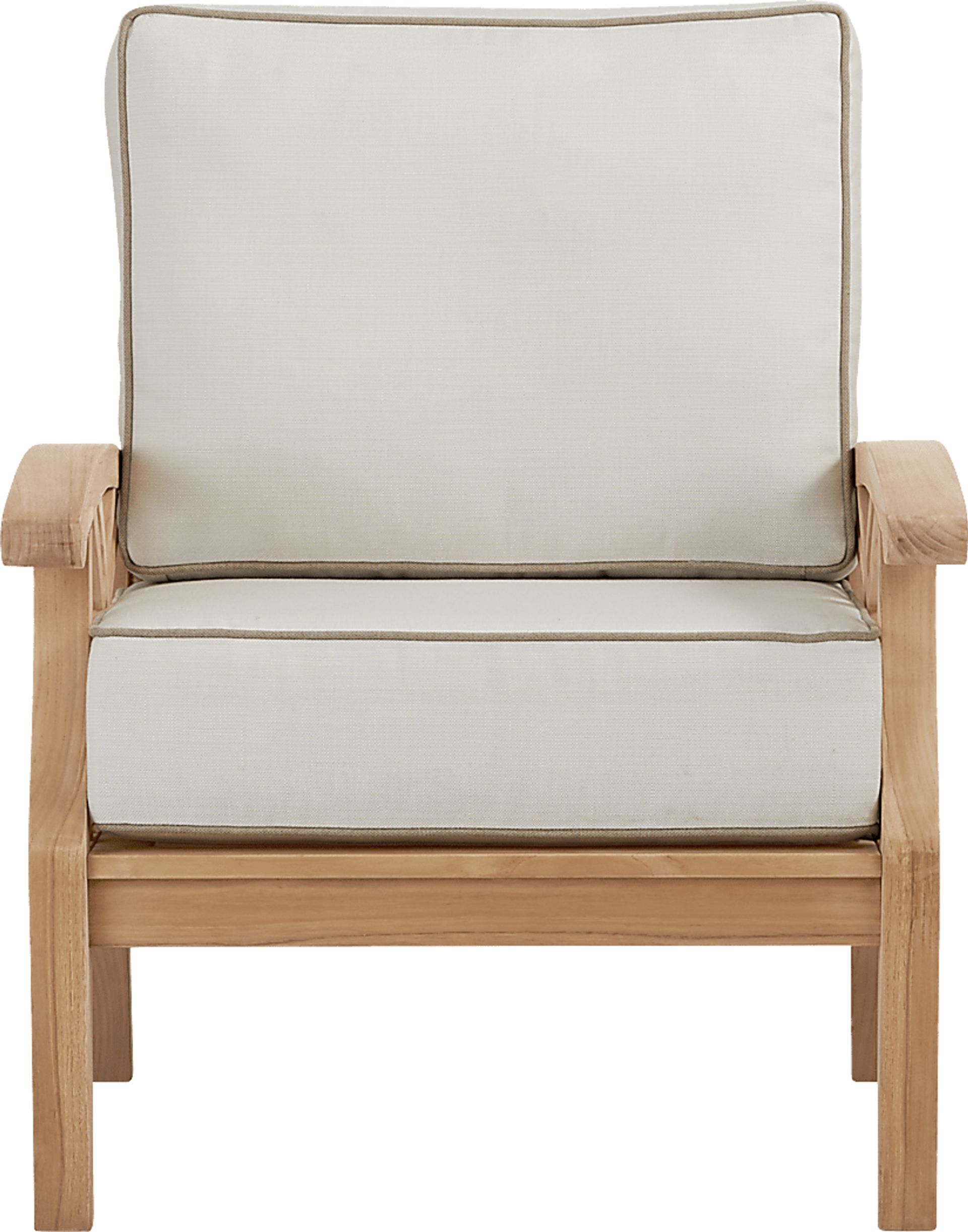 Pleasant Bay Woven Teak 4 Pc Outdoor Seating Set with Vapor Cushions - Image 6