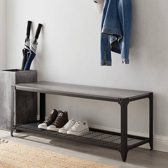 Plevana Gray Accent Bench - Thumbnail - Image 4