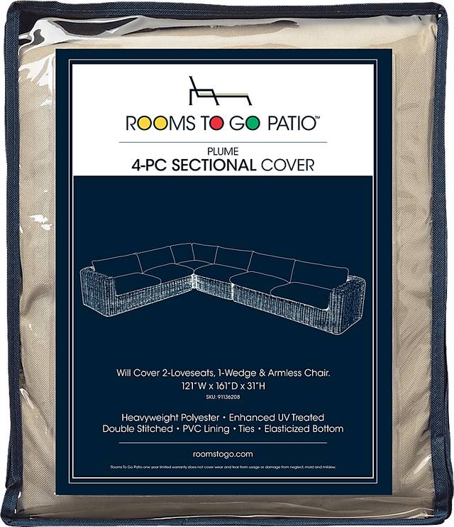 Plume 4 Pc Patio Sectional Cover - Thumbnail - Image 1
