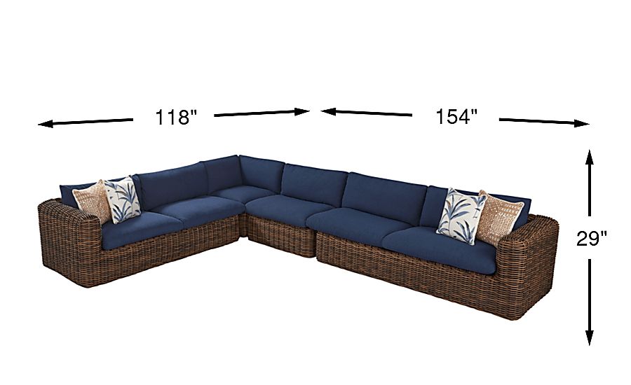 Cindy Crawford Home Plume Outdoor Sectional - Thumbnail 3