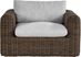 Plume Brown Outdoor Club Chair with Dove Cushions