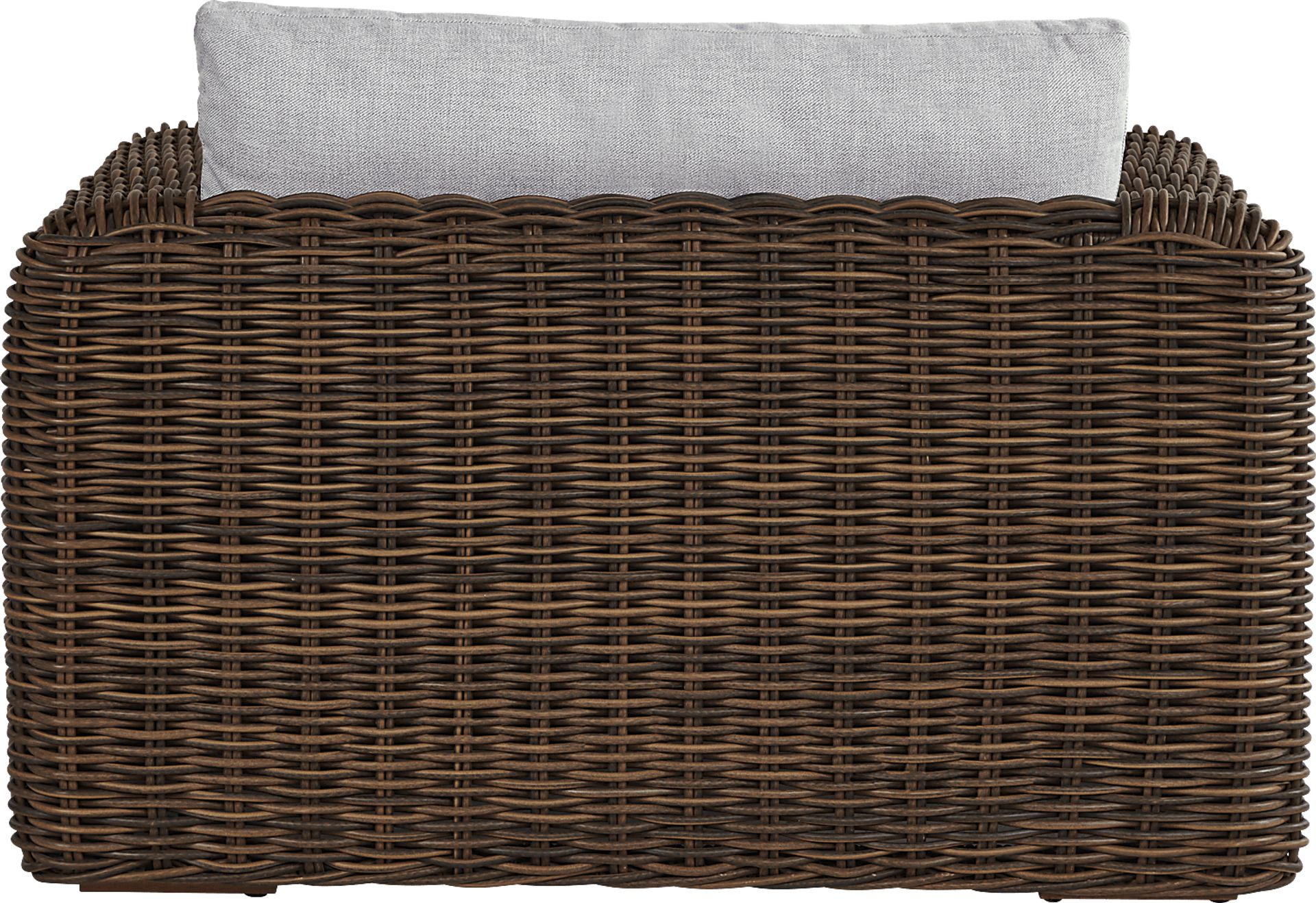 Plume Brown Outdoor Club Chair with Dove Cushions - Image 3