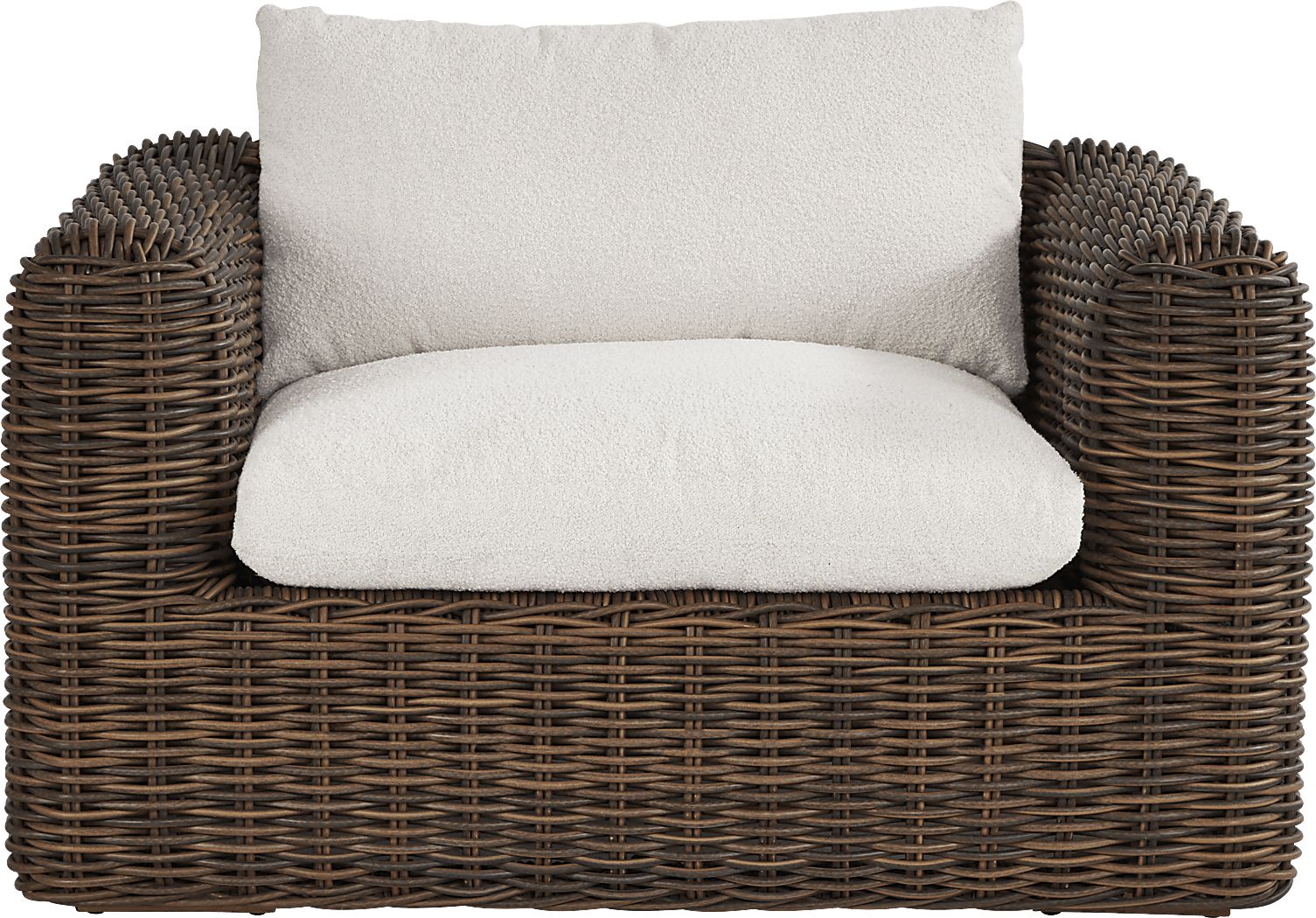Plume Brown Outdoor Club Chair - Thumbnail 2
