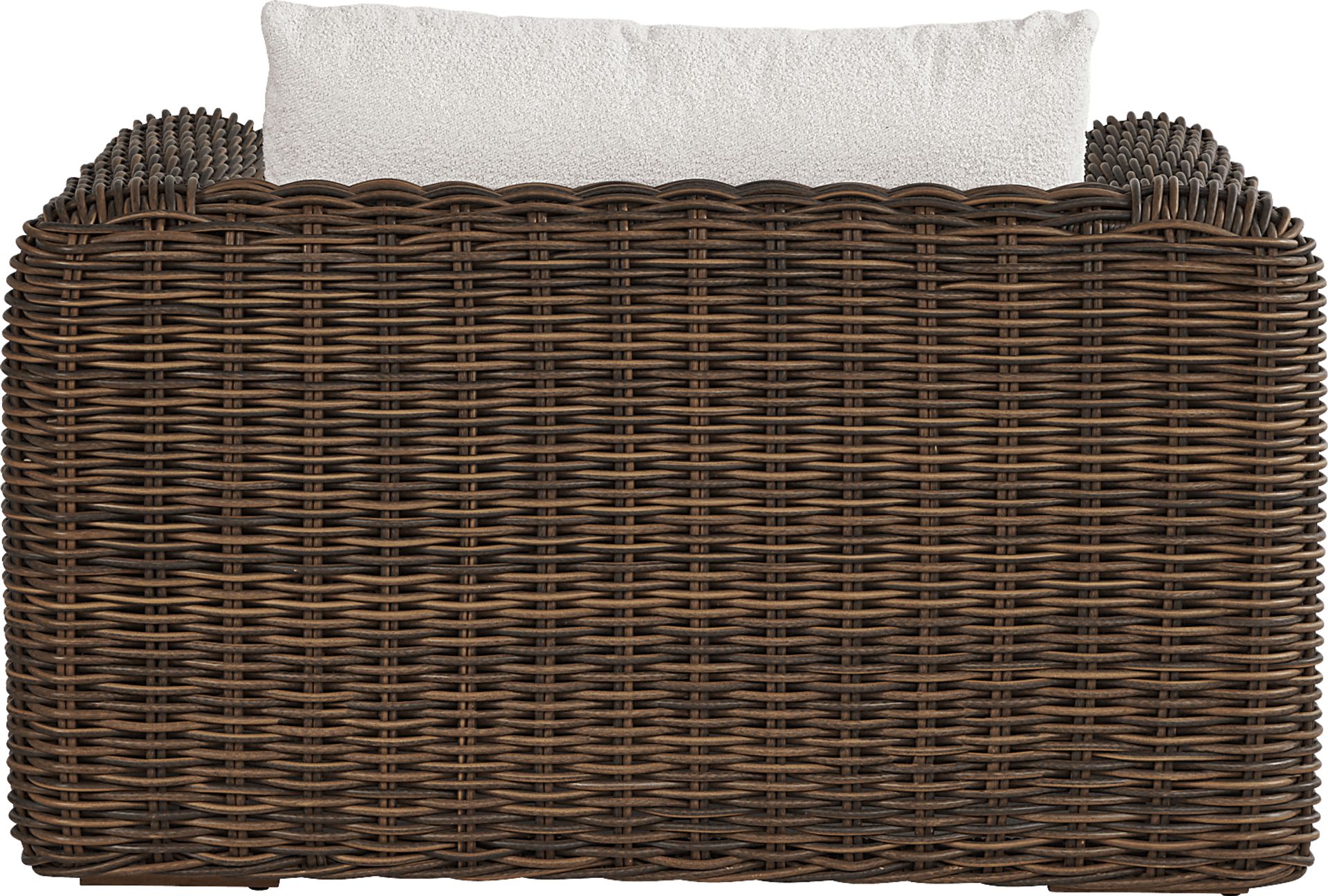 Plume Brown Outdoor Club Chair with Ivory Cushions - Image 3