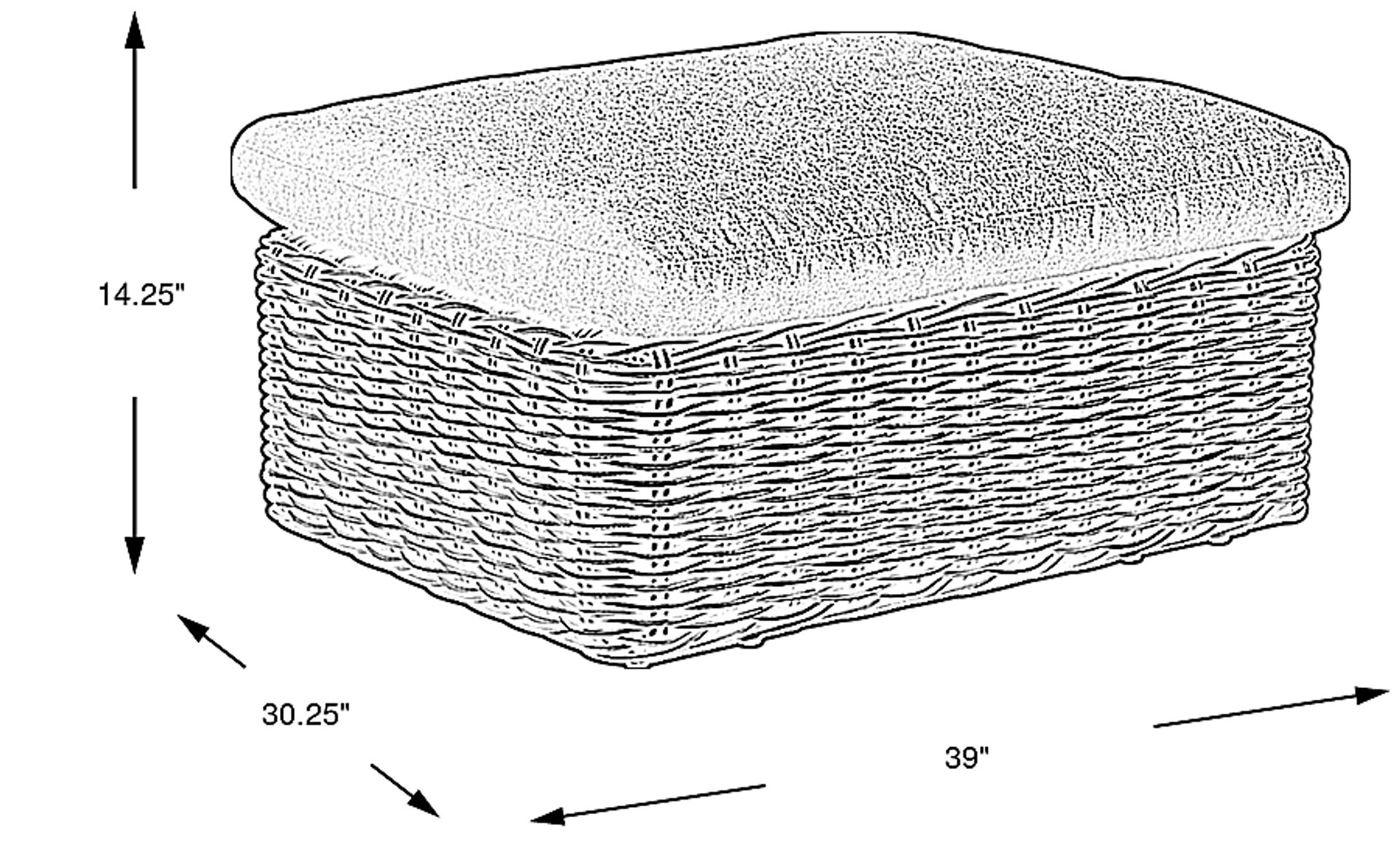 Dimension Image. Please refer to the Dimension Tab on this page for dimension details.