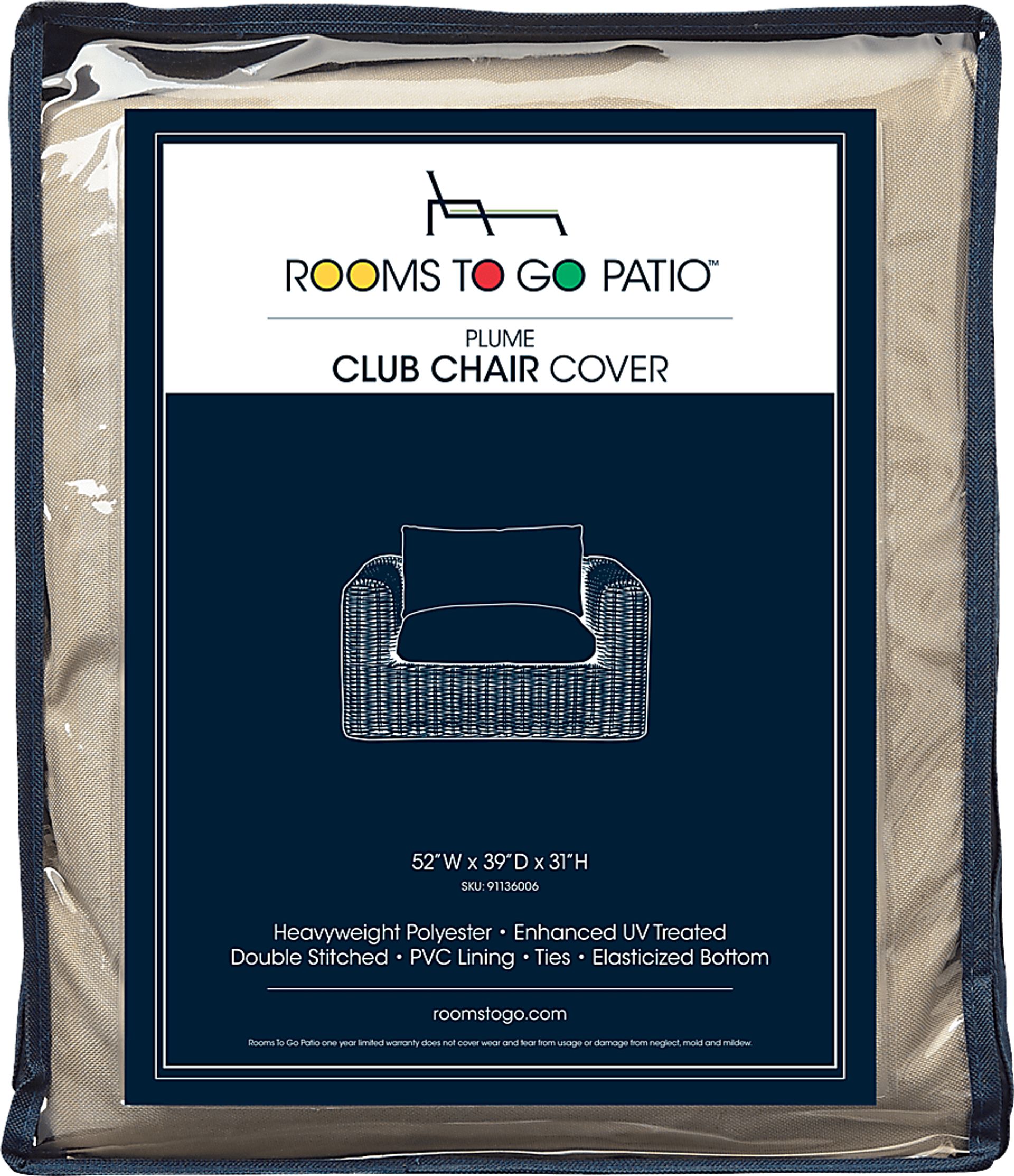 Plume Patio Club Chair Cover - Image 1