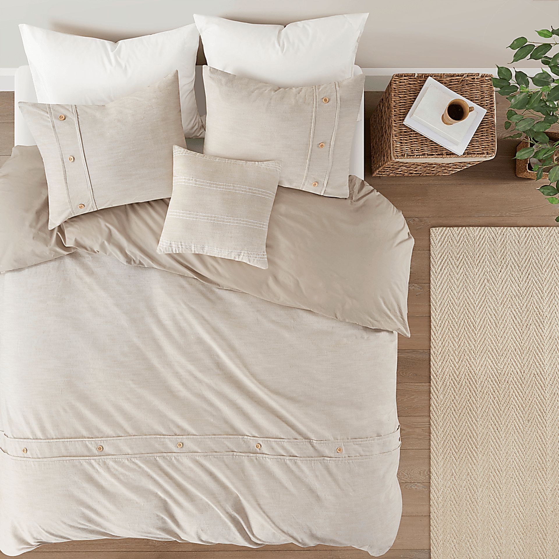Plumosa Natural 5 Pc King/California King Comforter Set - Image 4