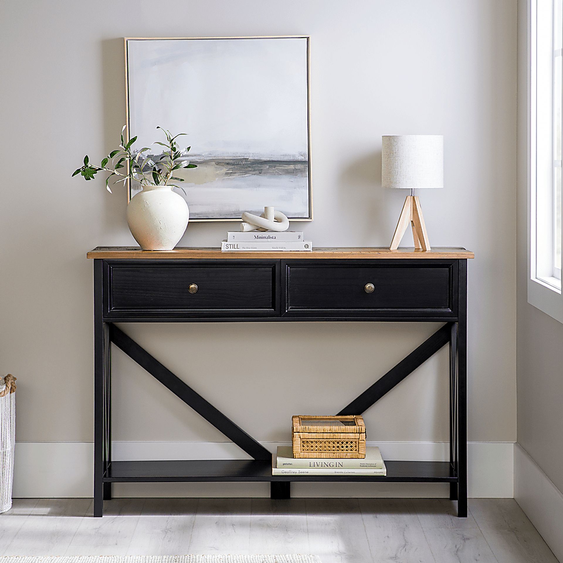 Plumpoint Black Sofa Table - Image 3