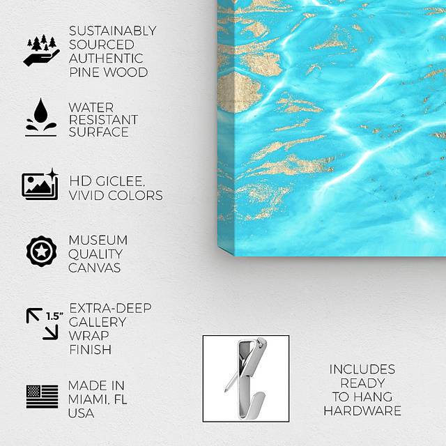 Pluto's Ocean Turquoise Artwork - Thumbnail - Image 3