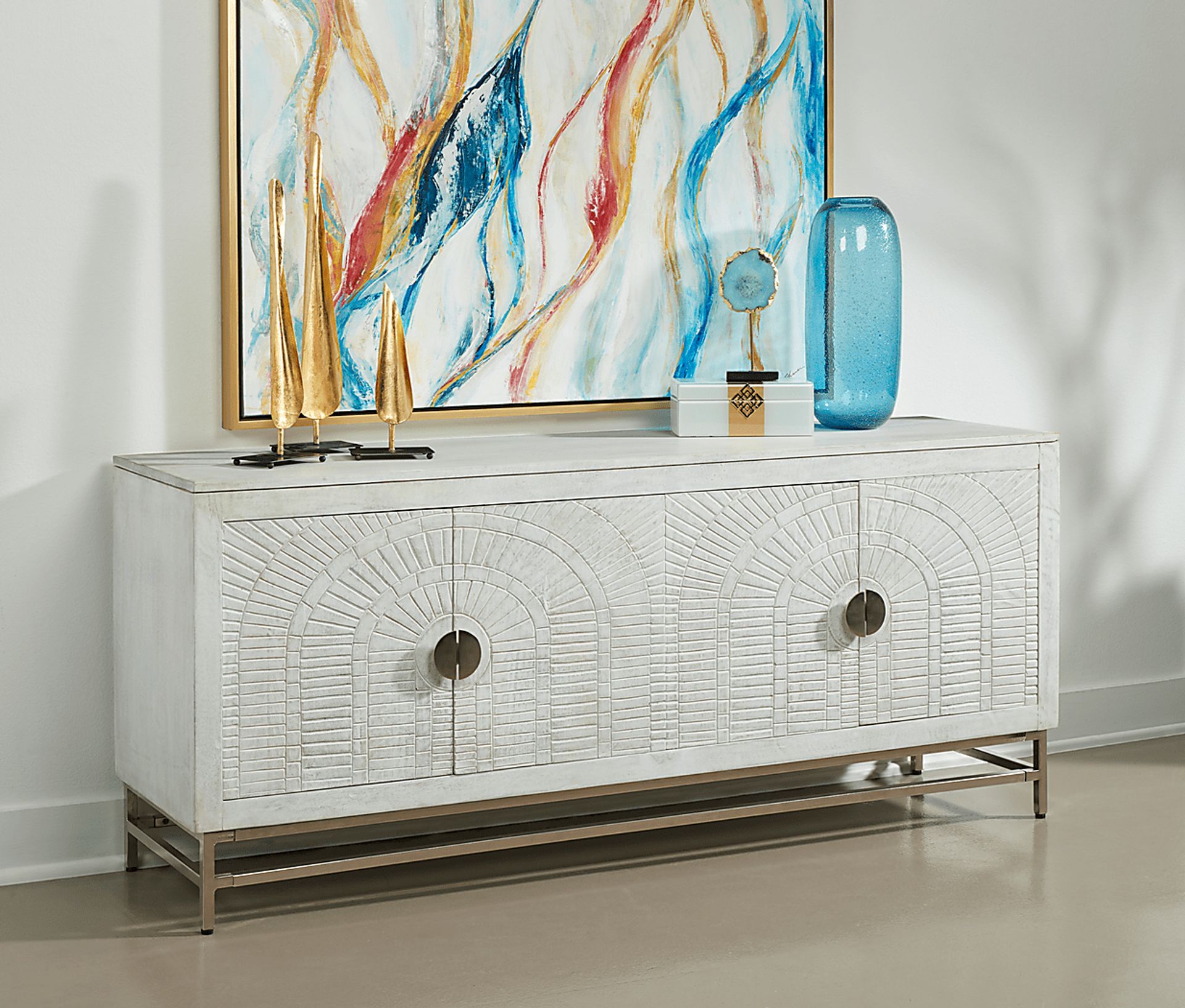 Plyley White Credenza - Image 2