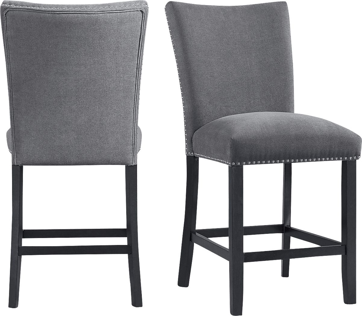 Pocan Black Counter Height Stool, Set of 2