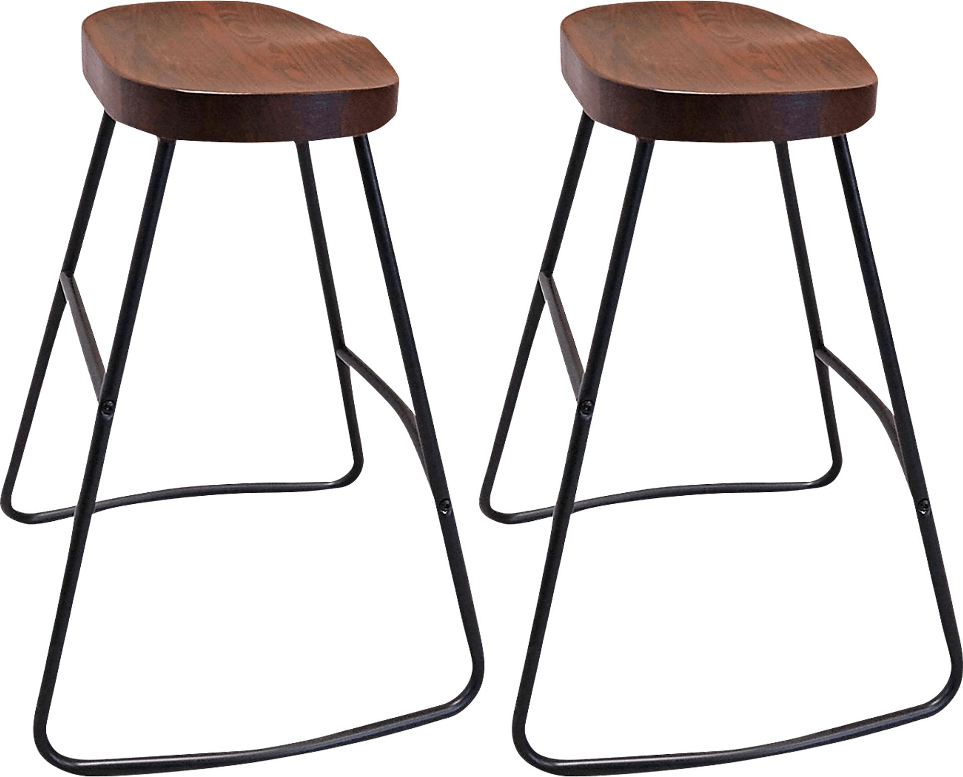 Podasha Brown Barstool, Set of 2 - Image 1