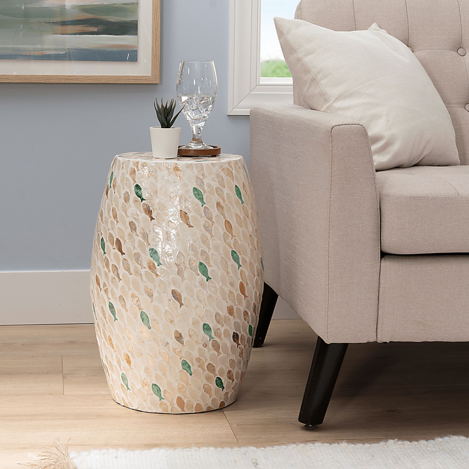 Poijour Ivory Accent Table - Image 2