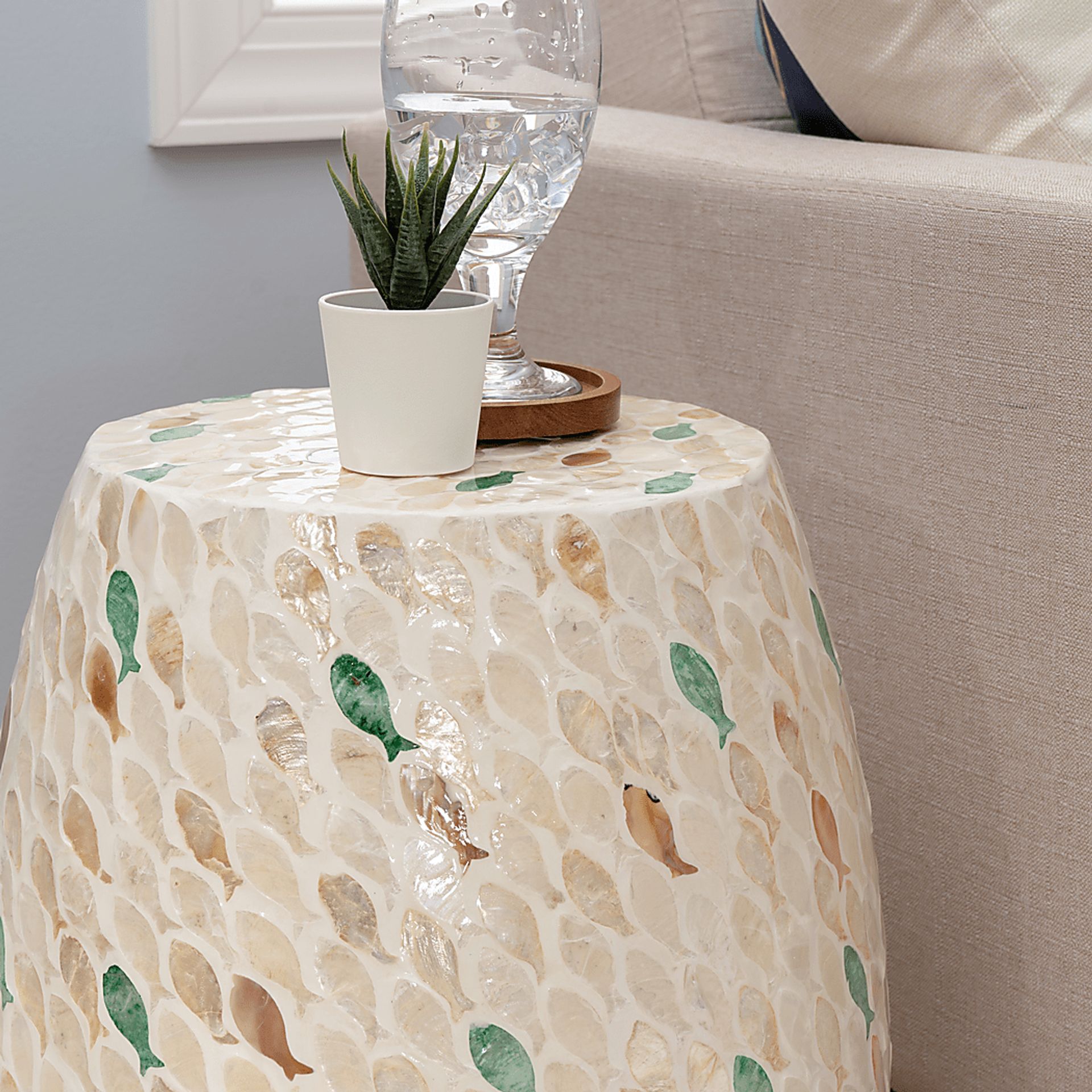 Poijour Ivory Accent Table - Image 4