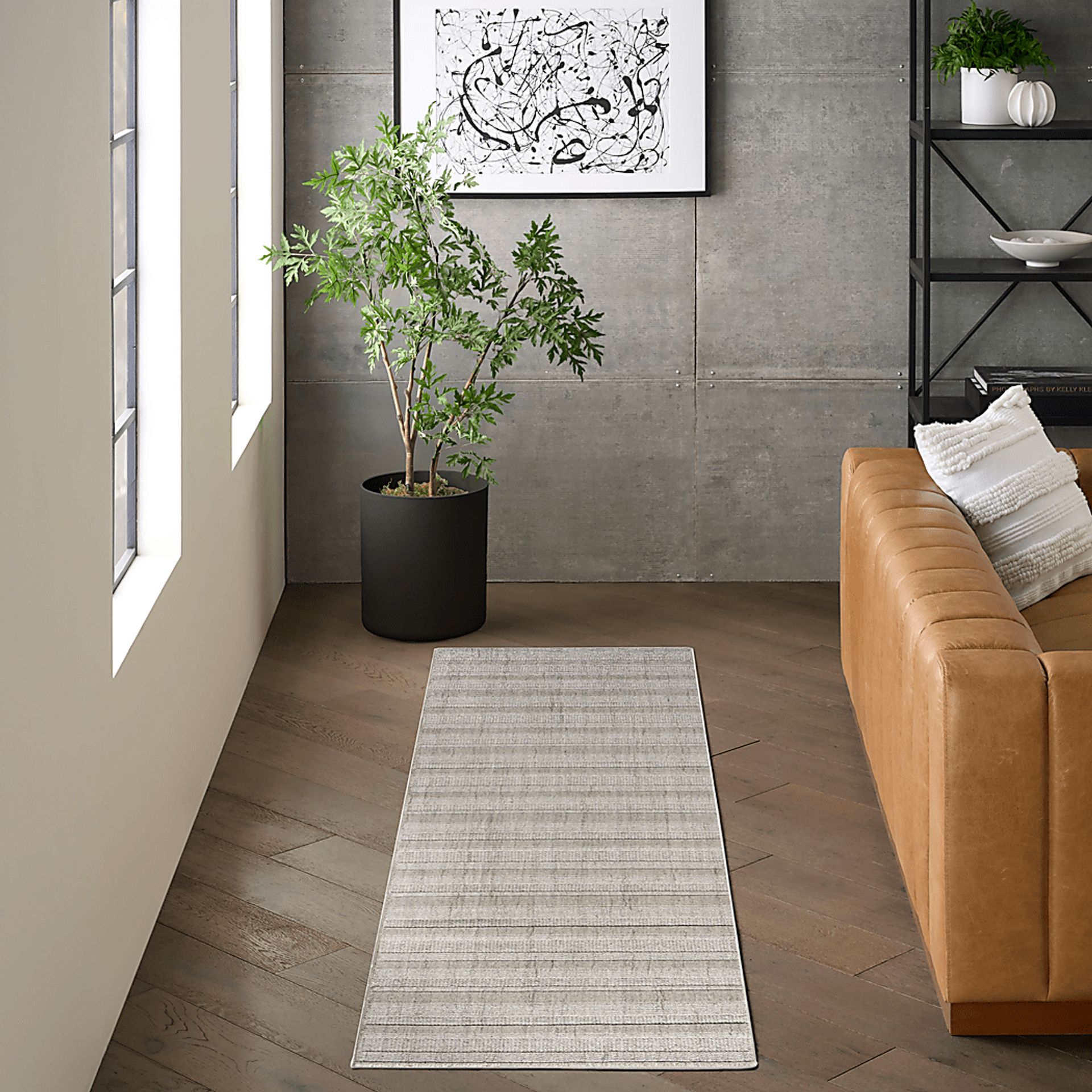 Point Dume Gray 2'3 x 10' Runner Rug - Image 2