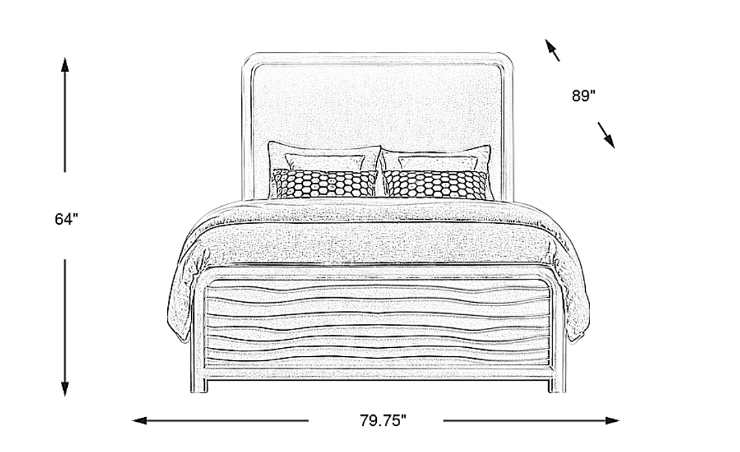 Point Loma White 3 Pc King Panel Bed
