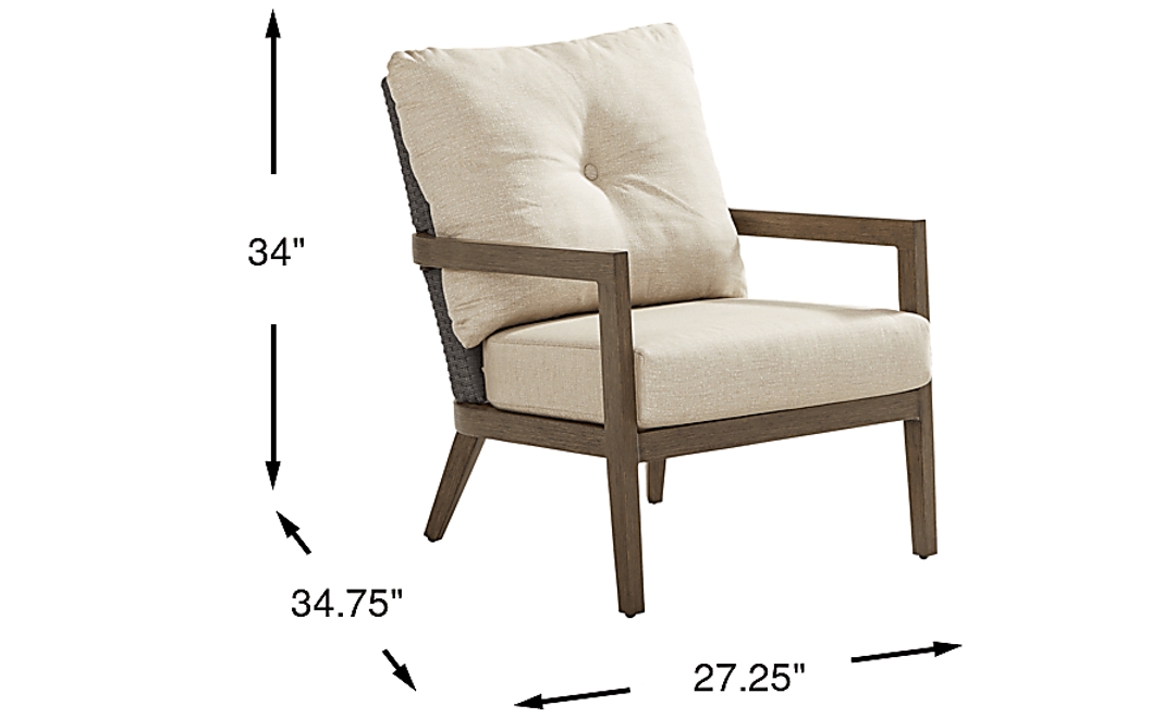 Point Reyes Brown Outdoor Club Chair