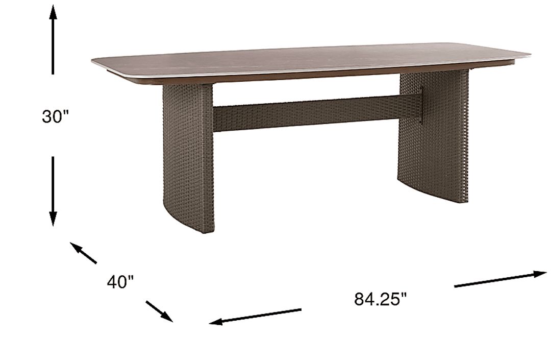 Point Reyes Brown Outdoor Dining Table