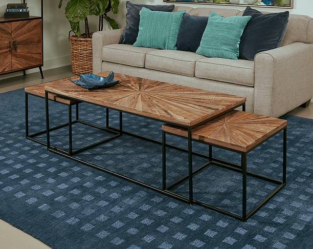 Pointon Brown Nesting Cocktail Table, Set of 3 - Thumbnail - Image 2