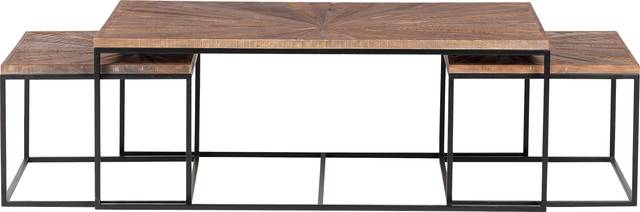 Pointon Brown Nesting Cocktail Table, Set of 3 - Thumbnail - Image 3