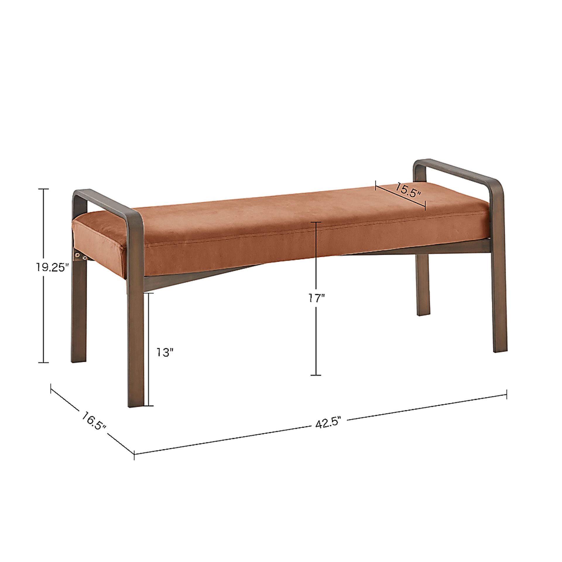 Polhemus Rust Accent Bench - Image 8