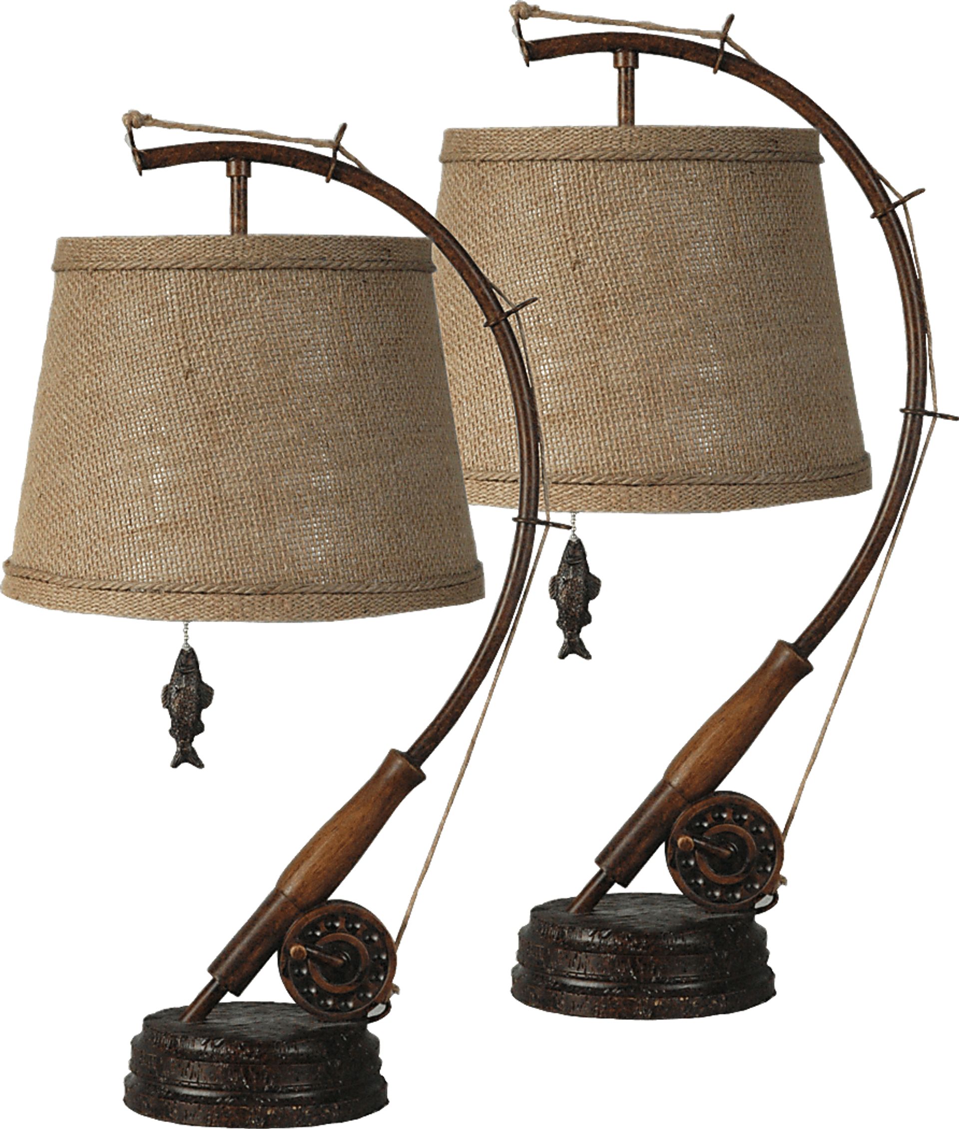 Polk Hall Brown Table Lamps, Set of 2 - Image 1