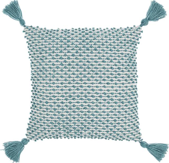 Pollenfur Turquoise Indoor/Outdoor Accent Pillow - Thumbnail - Image 1
