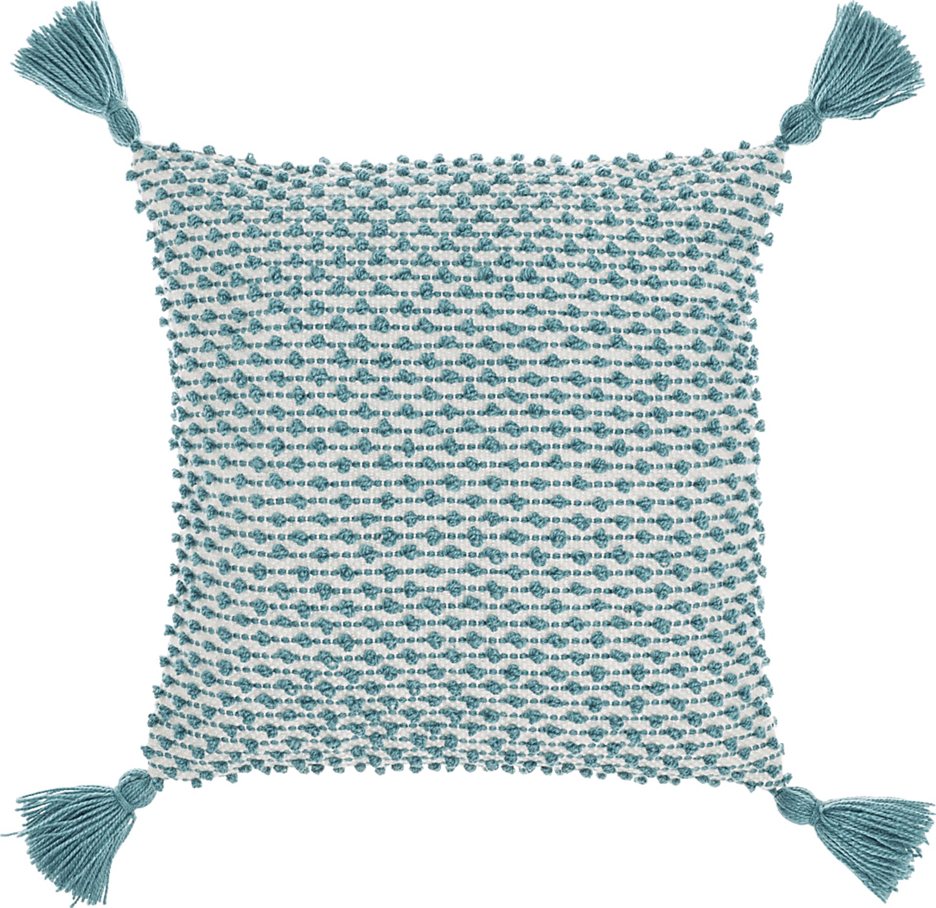 Pollenfur Turquoise Indoor/Outdoor Accent Pillow - Image 1